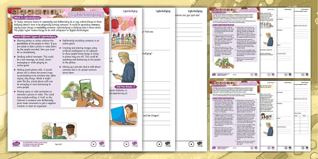 Cyberbullying Upper KS2 Non-Fiction Reading Comprehension
